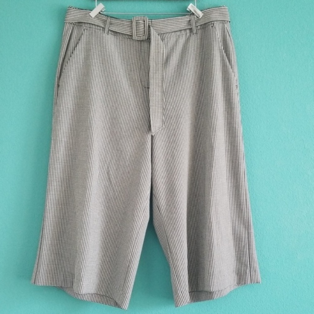 {Lane Bryant} Black & White Checked Gaucho Pants